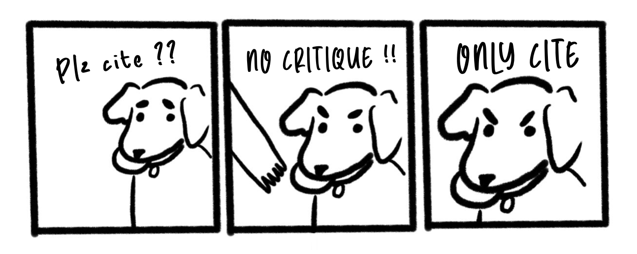 no critique, only cite 3 panel